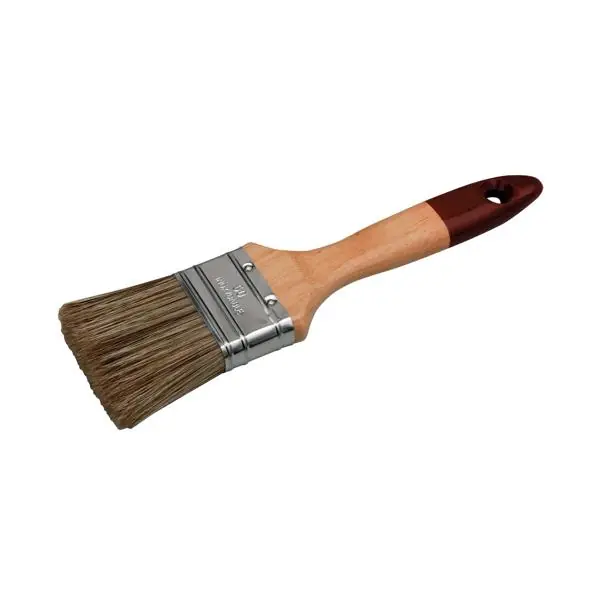 Brosse plate vernis lasure manche bois verni 20mm Achetez Aujourd'hui