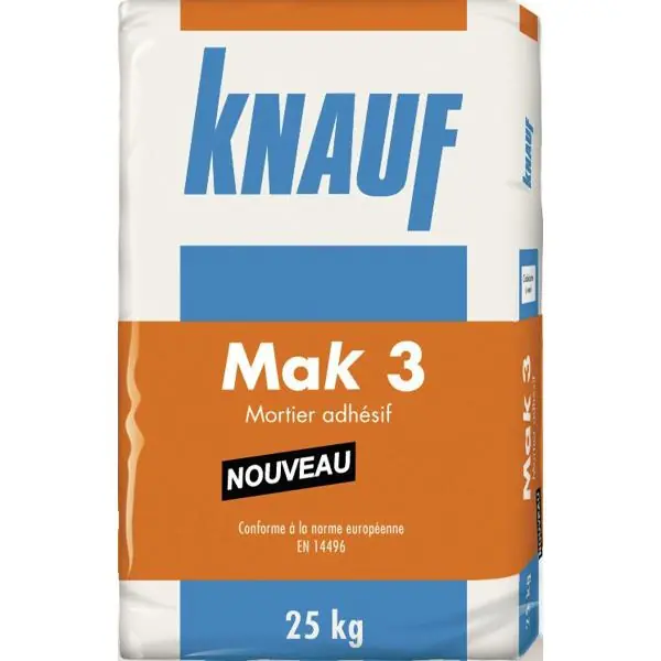 Dernier Modèle Mortier adhésif MAK3 sac 25kg