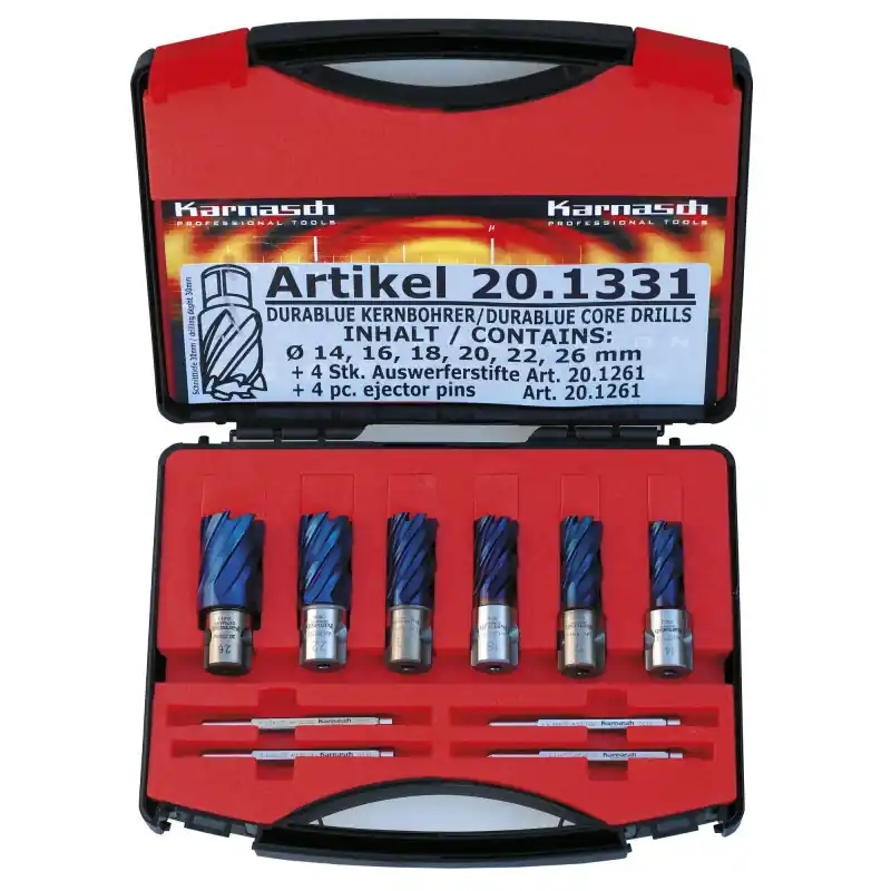 Nouveauté Coffret de fraises à carotter HSS-XE Metallkraft Blue Line Pro