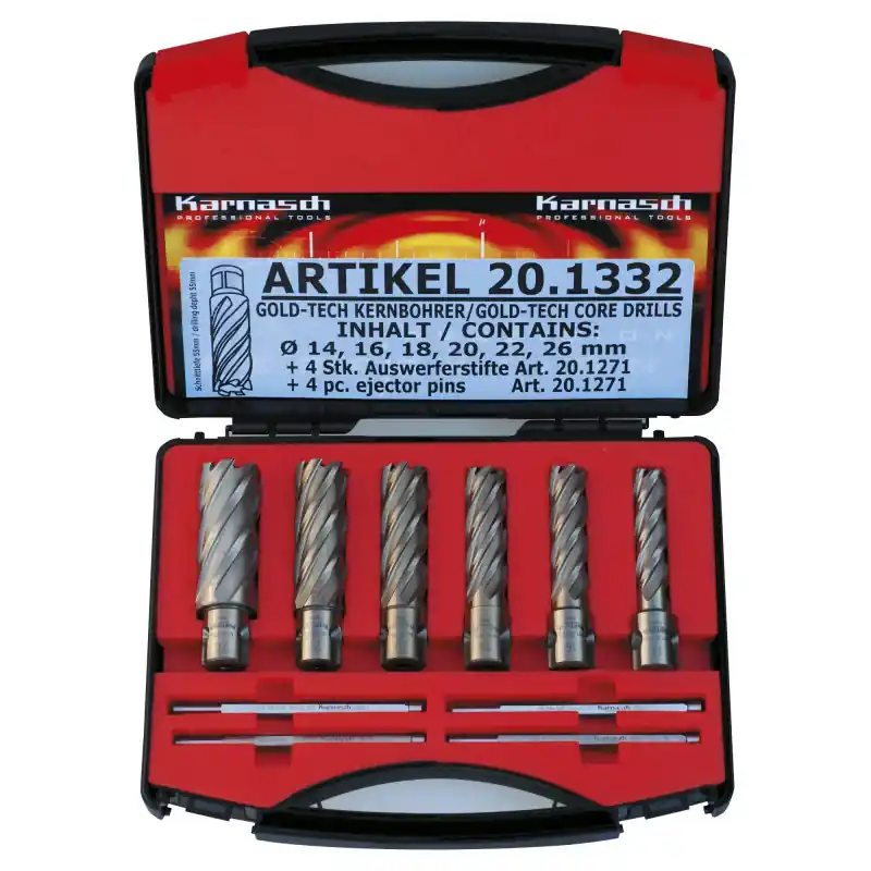 Coffret de fraises à carotter HSS-XE Metallkraft Gold Line 55 Promotion