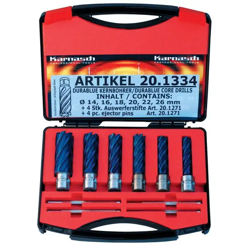 Promotion Coffret de fraises à carotter Metalkraft Blue Line Pro 55
