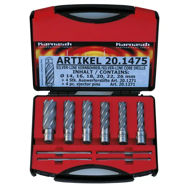 Coffret de fraises à carotter HSS-XE Metallkraft Silver Line 50 Offre Du Jour
